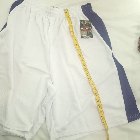 Intensity Athletics Mens White 9 Diamond Panel Pull On Basketball Shorts Sz 3XL - Picture 5 of 11